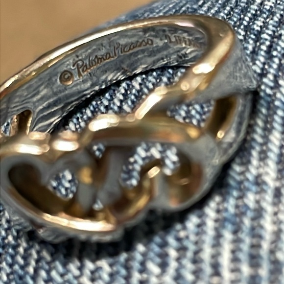 Tiffany and co Paloma Picasso triple heart Sterling ring - Picture 9 of 11